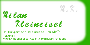 milan kleineisel business card